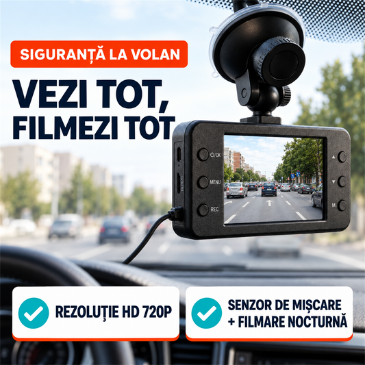 CAMERĂ AUTO HD CU SENZOR DE MIȘCARE - FILMARE ȘI NOAPTEA (K6000)