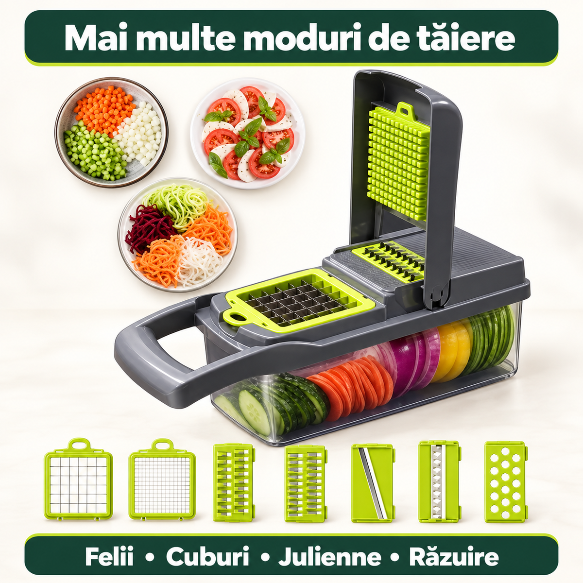 SET RĂZĂTOARE 14 PIESE - FELIERE RAPIDĂ (MULTIGRATER)