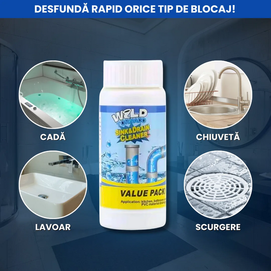 Soluție desfundare țevi - acțiune rapidă
