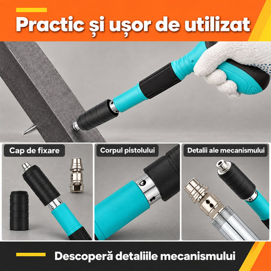 PISTOL DE CUIE MANUAL CU 50 CUIE - KIT BRICOLAJ COMPLET (NAILMASTER)