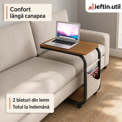 MĂSUȚĂ LATERALĂ CU ROȚI - CONFORT LA ÎNDEMÂNĂ (ROLLCART)