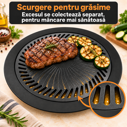 1+1 GRATIS - GRILL ANTIADERENT PENTRU ARAGAZ - GĂTEȘTE INTELIGENT (GRILLPAN)