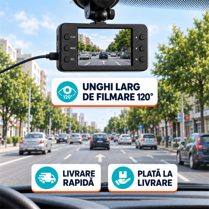 CAMERĂ AUTO HD CU SENZOR DE MIȘCARE - FILMARE ȘI NOAPTEA (K6000)