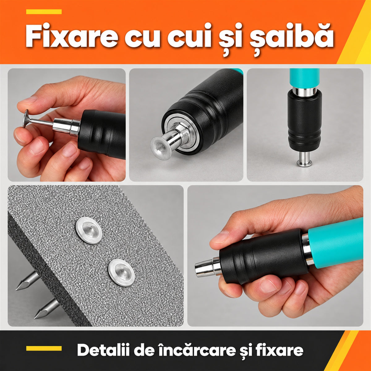 PISTOL DE CUIE MANUAL CU 50 CUIE - KIT BRICOLAJ COMPLET (NAILMASTER)