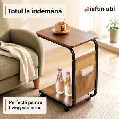 MĂSUȚĂ LATERALĂ CU ROȚI - CONFORT LA ÎNDEMÂNĂ (ROLLCART)