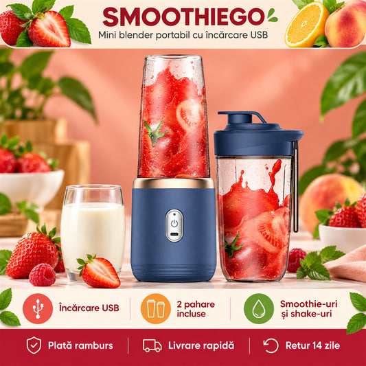 MINI BLENDER PORTABIL USB - SMOOTHIE ORIUNDE (SMOOTHIEGO)