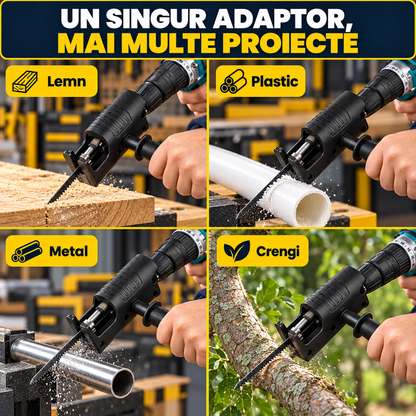 ADAPTOR FIERĂSTRĂU PENTRU BORMAȘINĂ - TAIE LEMN ȘI METAL (SAWDRIVE)