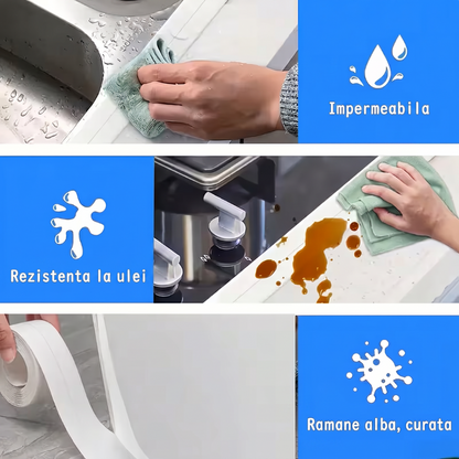 MOULDSTOP TAPE – Bandă adezivă etanșare baie 1+1 GRATIS – Scapă de mucegai și umezeală definitiv