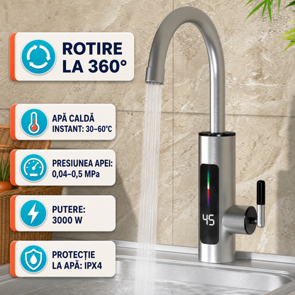 ROBINET ELECTRIC CU ÎNCĂLZIRE INSTANT - APĂ CALDĂ ÎN 3 SECUNDE (HOTFLOW TAP)