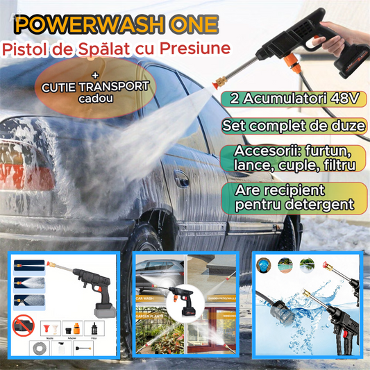 PISTOL DE SPĂLAT CU PRESIUNE, 2 ACUMULATORI - CURĂȚENIE PUTERNICĂ (POWERWASH)