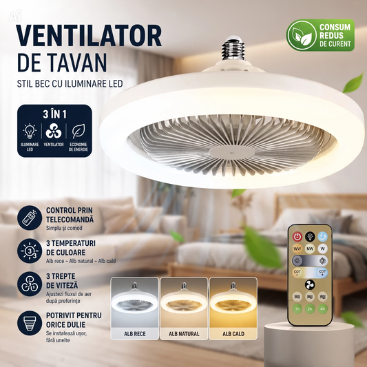 VENTILUX – lumină modernă și răcoare discretă în aceeași lampă de tavan