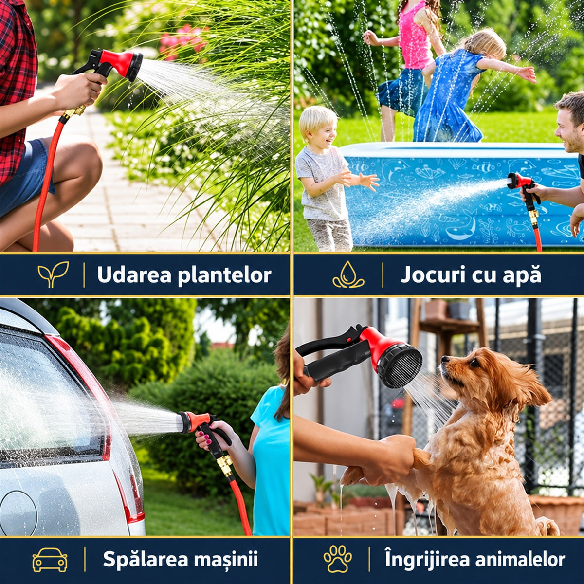 FURTUN EXTENSIBIL 37,5M PREMIUM - UDĂ TOATĂ GRĂDINA (AQUAFLEX)