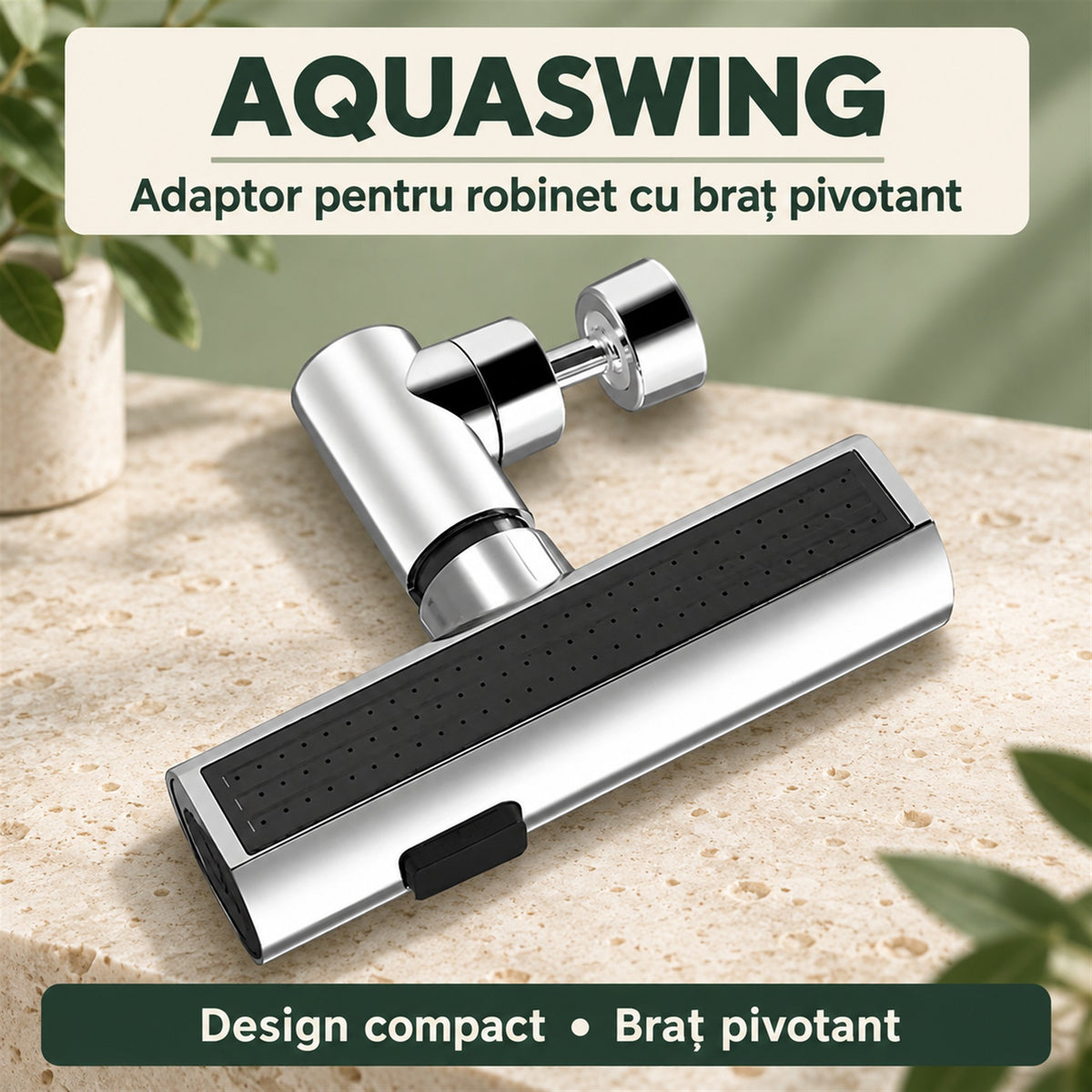 ADAPTOR ROBINET CU BRAȚ PIVOTANT - ECONOMISEȘTE APĂ (AQUASWING)