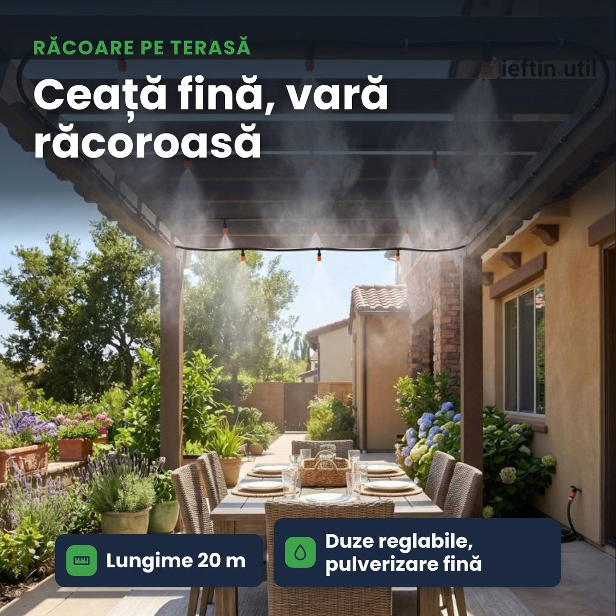 COOLMIST-Kit Răcire Terasă 20 m