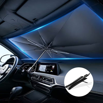 SUNSHADE PRO – Parasolar auto tip umbrelă pentru parbriz – Mașina ta răcoasă și protejată vara (UV rezistent)
