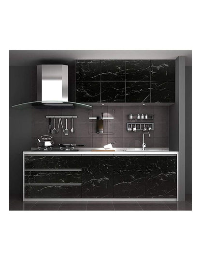BLACKMARBLE – Tapet autocolant marmură negru – Transformă-ți mobila într-o clipă, fără renovare (60×300 cm)