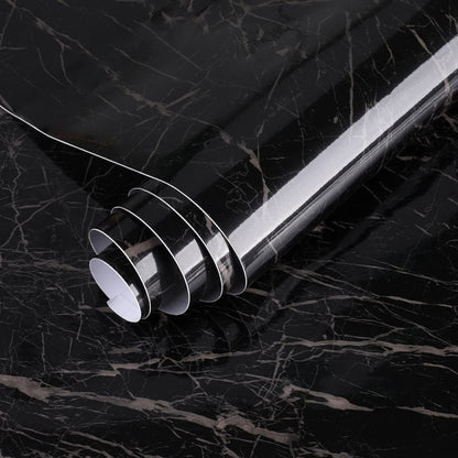 BLACKMARBLE – Tapet autocolant marmură negru – Transformă-ți mobila într-o clipă, fără renovare (60×300 cm)