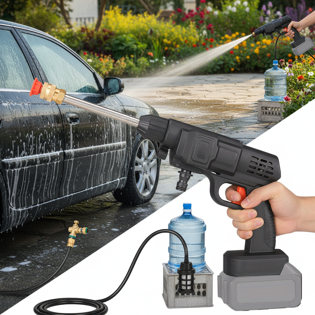 POWERWASH ONE – Pistol de Spălat cu Presiune, cu Acumulator și Set Complet de Accesorii