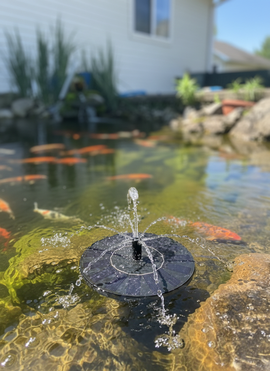 SUNFOUNTAIN – Fântână solară plutitoare – Spectacol de apă în grădină, iaz sau piscină