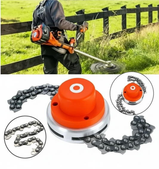CHAINCUT PRO – Tambur pentru Motocoasă cu 2 Lanțuri tip Drujbă, Filet M10 x 1.25 mm