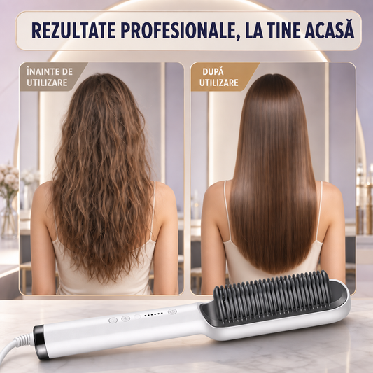 PERIE ELECTRICĂ PENTRU ÎNDREPTAT PĂRUL - PĂR LUCIOS ÎN MINUTE (SILKBRUSH)