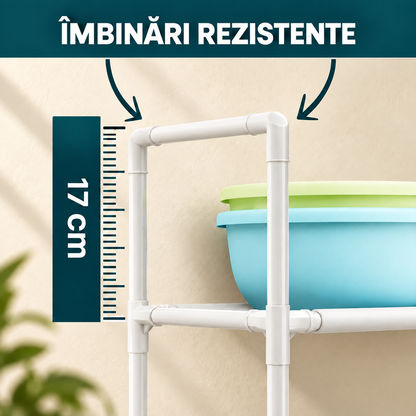 RAFT METALIC CU 3 POLITE - ORDINE ÎN BAIE ȘI SPĂLĂTORIE (RAFT3POLITE)