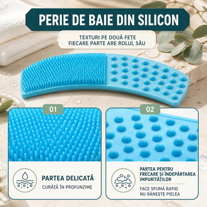 1+1 GRATIS-PERIE TIP BANDĂ DIN SILICON PENTRU SPĂLAT PE SPATE  – PACHET 2 BUCĂȚI (BACKBRUSH)