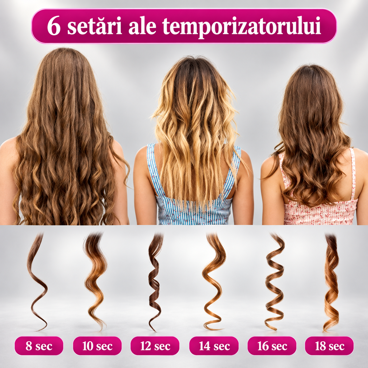 ONDULATOR DE PĂR, PORTABIL - STRALUCIRE MASIVA SAU ONDULEURI BOGATE (CURLPRO)