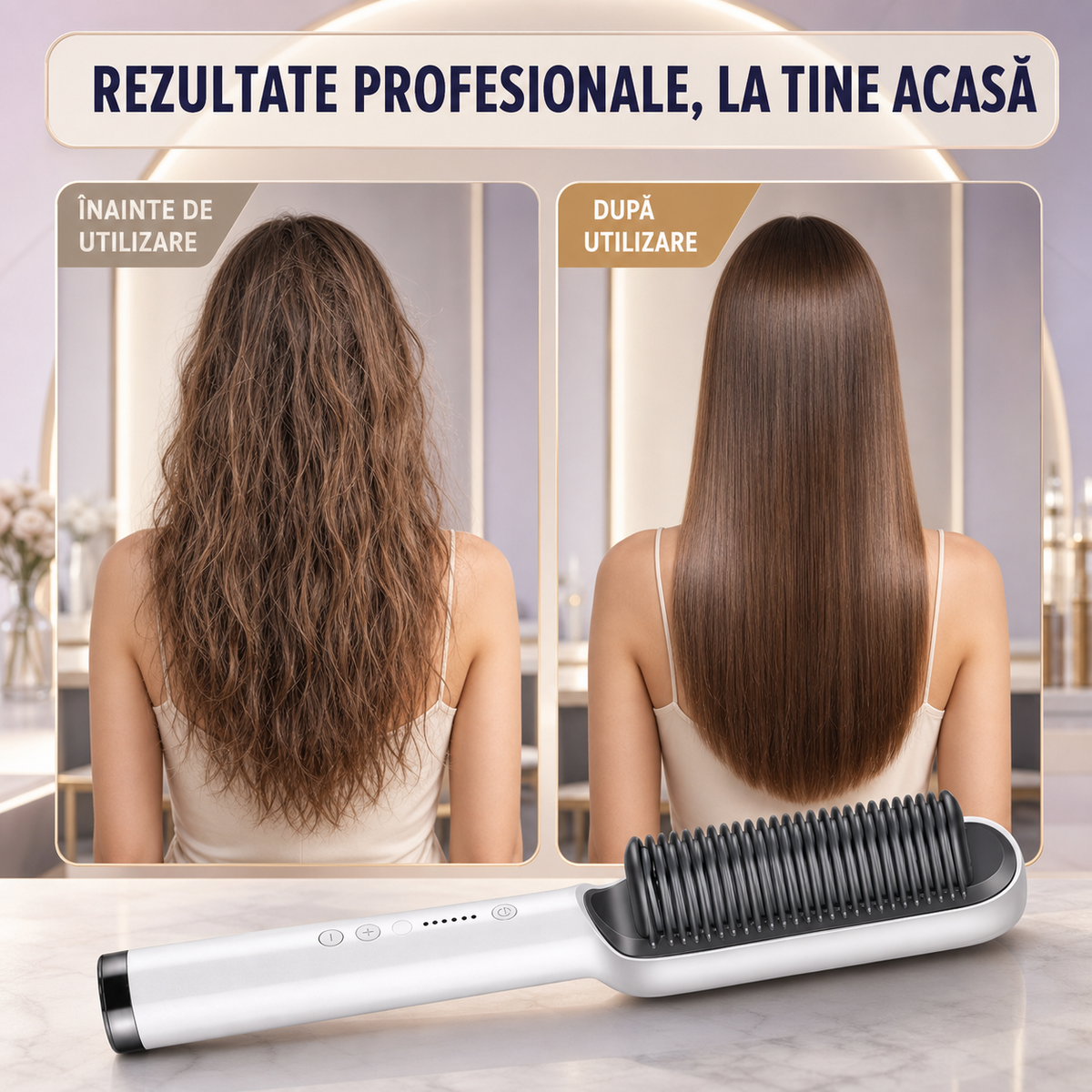 PERIE ELECTRICĂ PENTRU ÎNDREPTAT PĂRUL - PĂR LUCIOS ÎN MINUTE (SILKBRUSH)