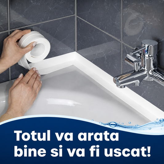 1+1 GRATIS! BANDĂ ADEZIVĂ ETANȘARE BAIE – SCAPĂ DE MUCEGAI ȘI UMEZEALĂ DEFINITIV (MOULDSTOP)