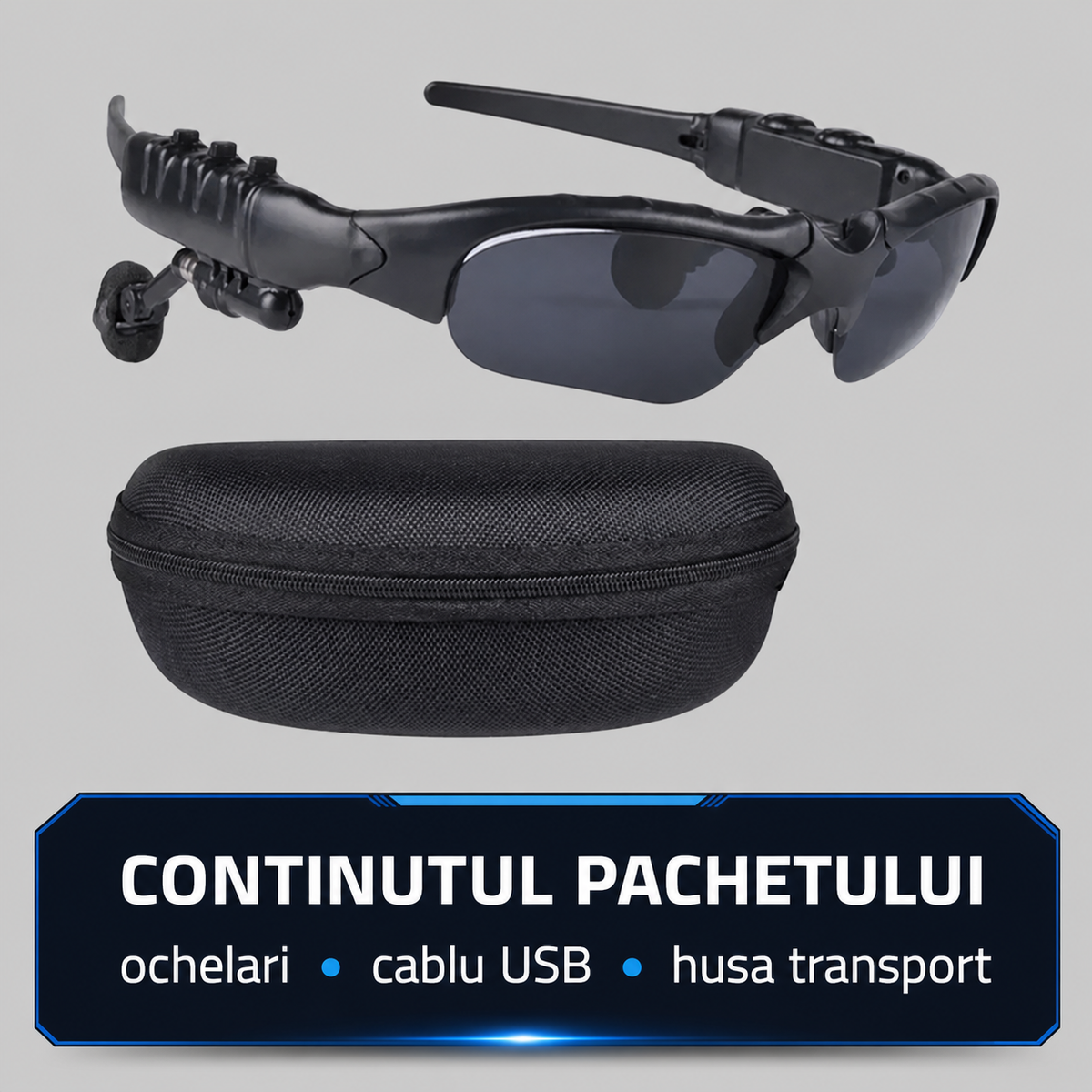 OCHELARI DE SOARE CU BLUETOOTH - MUZICĂ ȘI APELURI HANDSFREE (FREETALK M996)