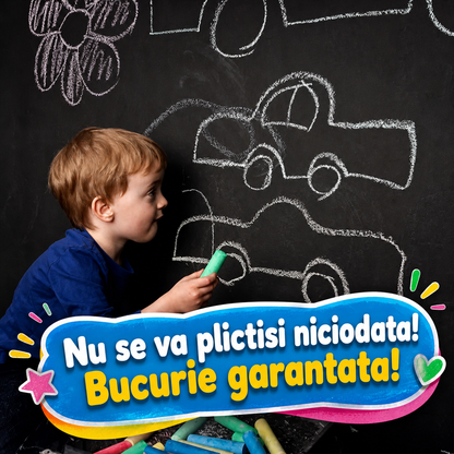 TABLĂ DE SCRIS AUTOCOLANTĂ PENTRU COPII - SPAȚIU DE JOACĂ PE PERETE (WALLDOODLE)