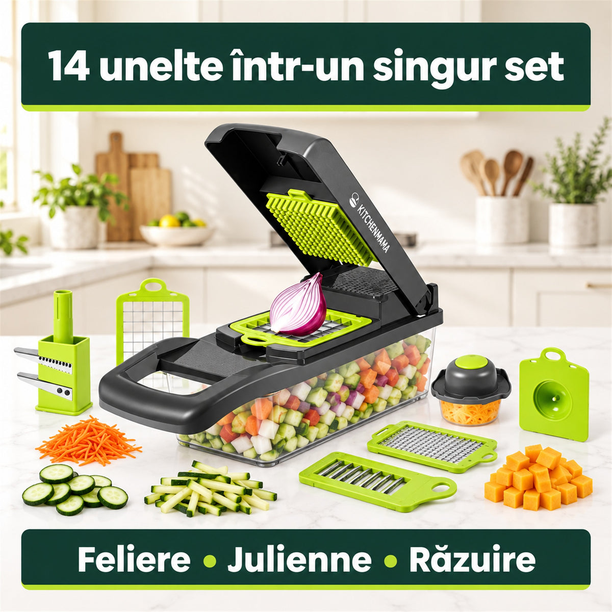 SET RĂZĂTOARE 14 PIESE - FELIERE RAPIDĂ (MULTIGRATER)