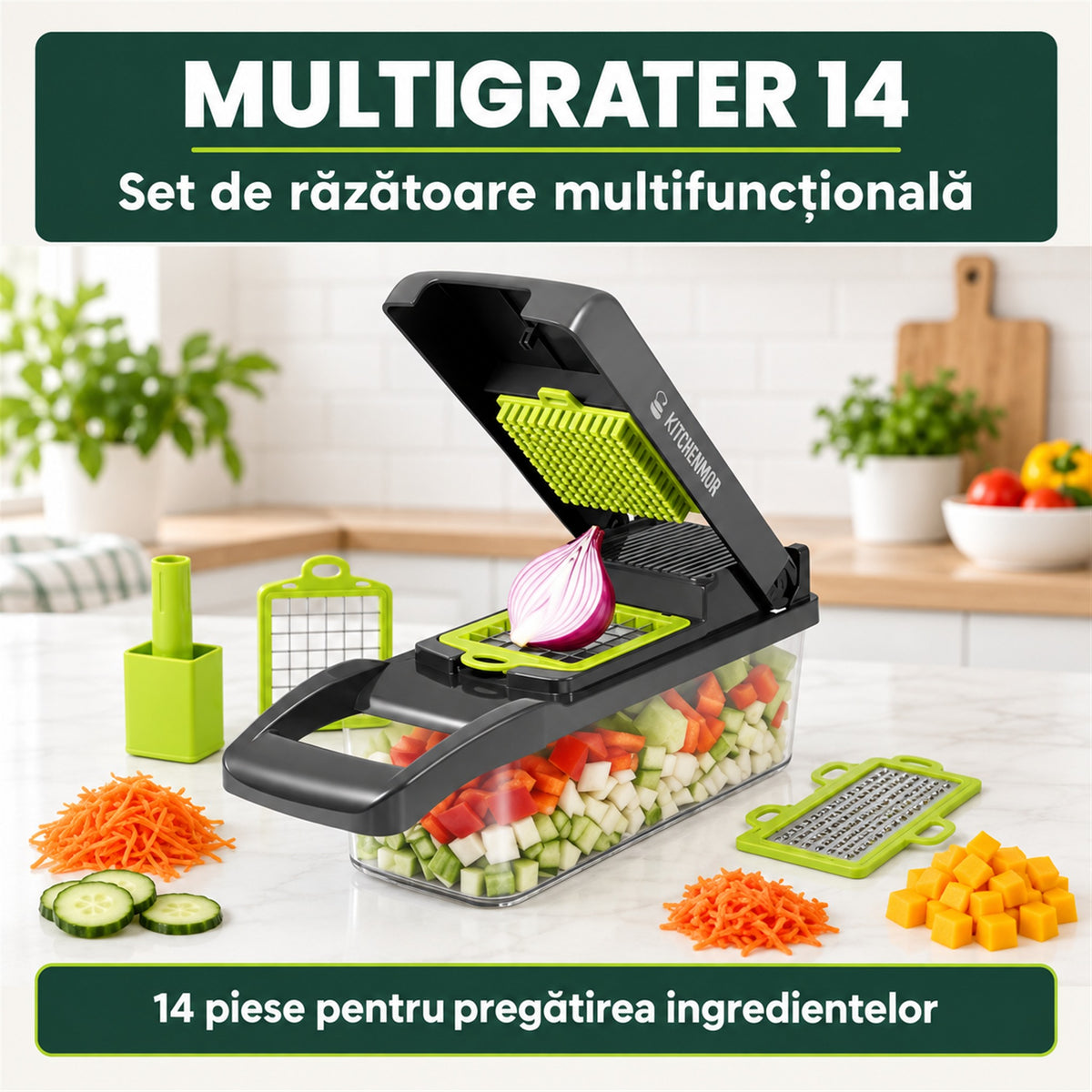 SET RĂZĂTOARE 14 PIESE - FELIERE RAPIDĂ (MULTIGRATER)