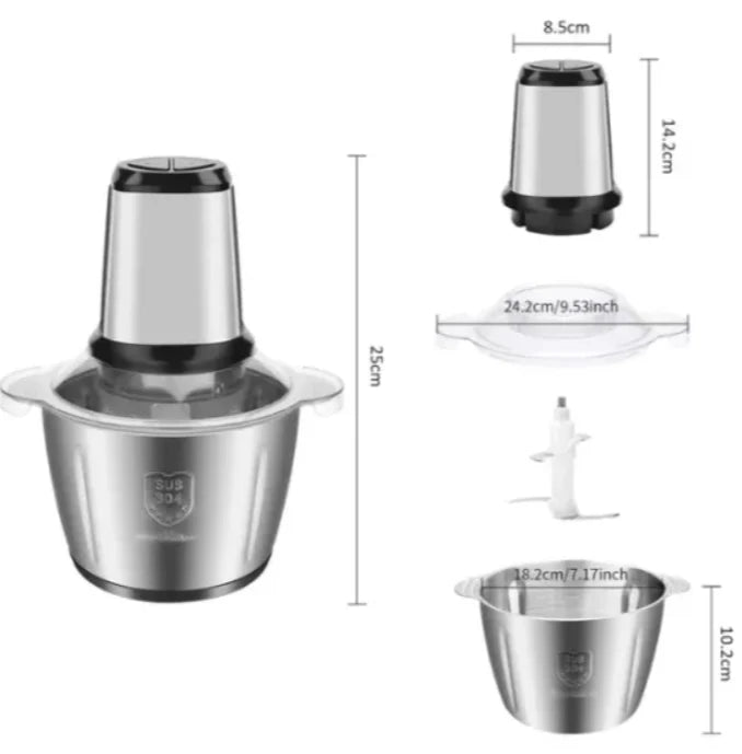 CHOPPER 3L – Tocător Electric cu Vas din Inox, Compact și Ultra Rapid