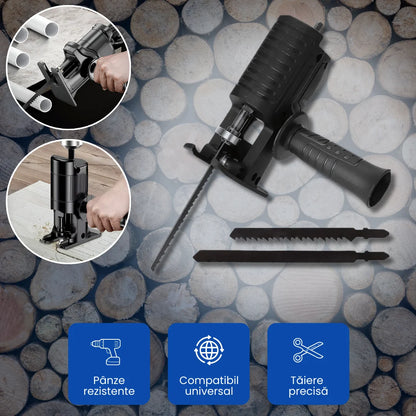 SAWDRIVE – Adaptor bormașină tip fierăstrău pentru tăiat lemn sau metal