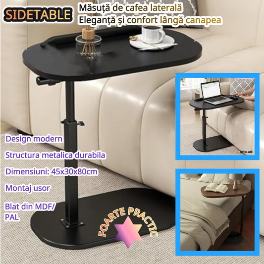SIDETABLE – Măsuță de cafea laterală design modern – Eleganță și confort lângă canapea (45×30×80 cm)