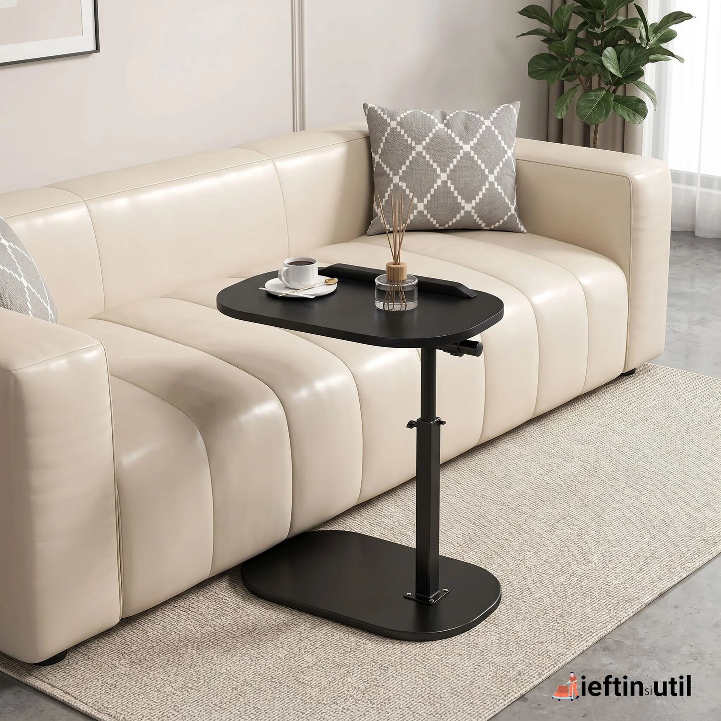 SIDETABLE – Măsuță de cafea laterală design modern – Eleganță și confort lângă canapea (45×30×80 cm)