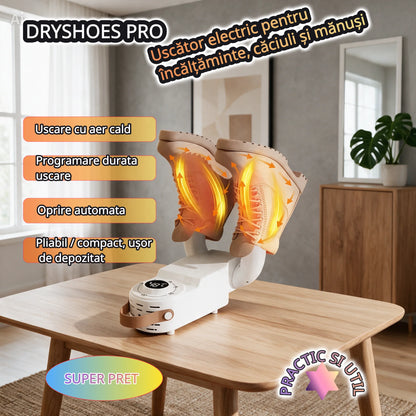 DRYSHOES PRO – Uscător electric pentru încălțăminte, căciuli și mănuși – Pantofi uscați și călduroși în orice anotimp