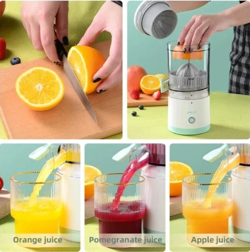 JUICYGO 45W – Storcător Electric de Fructe, Suc Proaspăt Oriunde, Fără Efort