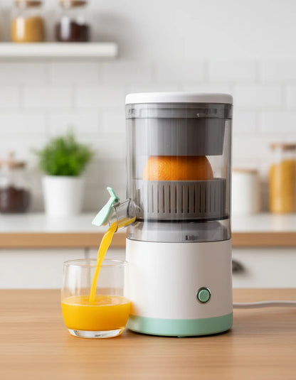 JUICYGO 45W – Storcător Electric de Fructe, Suc Proaspăt Oriunde, Fără Efort