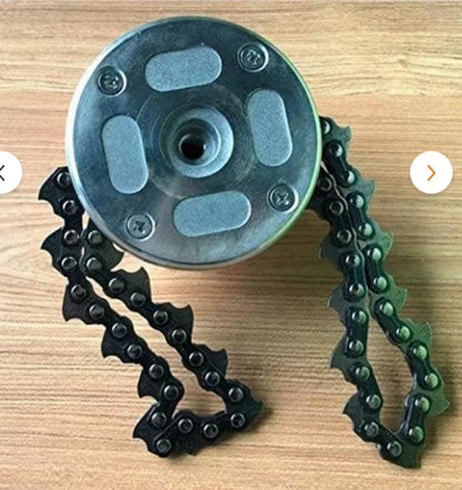 CHAINCUT PRO – Tambur pentru Motocoasă cu 2 Lanțuri tip Drujbă, Filet M10 x 1.25 mm