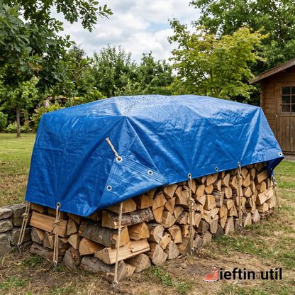 Cover Design – Prelată impermeabilă 4 x 5 m albastră, protecție lemne, mobilier, fan și mașini