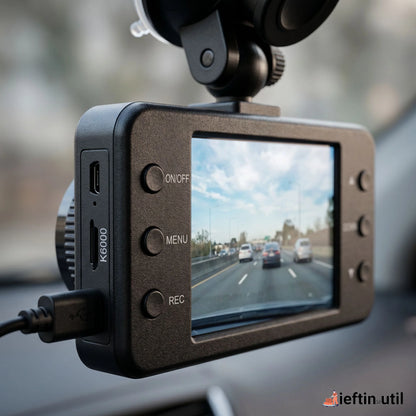 K6000 – Cameră auto supraveghere trafic HD, senzor de mișcare și filmare pe timp de noapte
