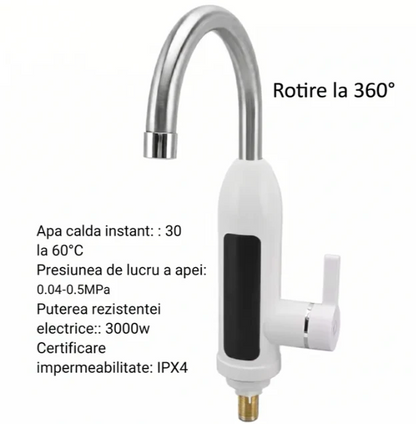 HOTFLOW TAP – Robinet electric cu încălzire instantanee – Apă caldă în 3 secunde, cu afișaj digital