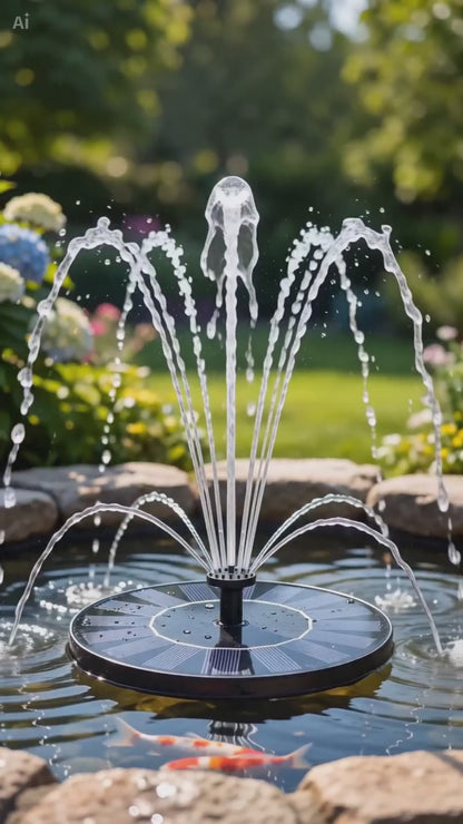 SUNFOUNTAIN – Fântână solară plutitoare – Spectacol de apă în grădină, iaz sau piscină