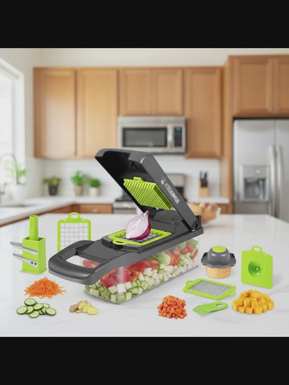 MULTIGRATER 14 – Set Răzătoare Multifuncțională pentru Feliere, Răzuire și Julienne