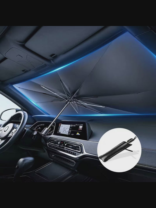 SUNSHADE PRO – Parasolar auto tip umbrelă pentru parbriz – Mașina ta răcoasă și protejată vara (UV rezistent)