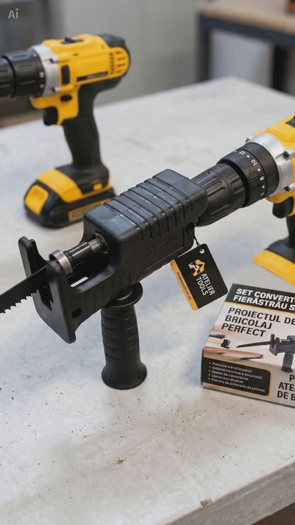 SAWDRIVE – Adaptor bormașină tip fierăstrău pentru tăiat lemn sau metal