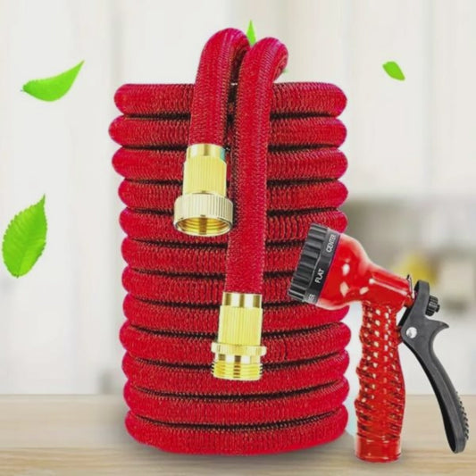 AQUAFLEX 37.5M – Furtun Extensibil cu Racord Metalic Premium și Pistol Multifuncțional